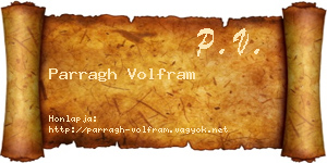 Parragh Volfram névjegykártya